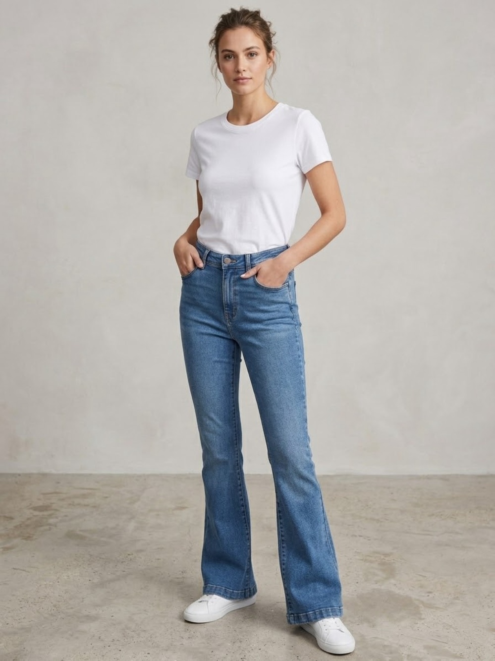 Kensie The Savannah High Rise Flare Vintage Luxe Jeans 30